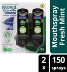 Nicorette Quickmist Freshmint Smart Duo 1MG, 2 X 150 Sprays - Stop Smoking Aid New. Price: $44.50.