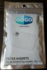 Gogo Face Mask Inserts PM2.5 Shedrain 10-PACK Filters New Sealed Package. Price: $10.92.