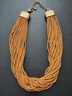 Orange & Copper Colored Rope Necklace Chico Inspired Earth Toned 21" Inch Beauty Pre-owned. Price: $39.25.