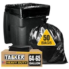 Tasker 65 Gallon Trash Bags Heavy Duty 50 Count With Ties Extra Large 64 ... New. Price: $55.56.