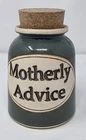 Vintage Dr Brophy Word Jar Motherly Advice Cork Lid 1997 Signed Used. Price: $27.99.