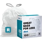 Trash Bags Compatible With Simplehuman Code 100 Count 2.6G White Plasticplace New. Price: $35.99.