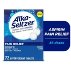 Alka-seltzer Pain Relief, Aspirin Effervescent Tablets For Fast 72CT New. Price: $11.99.