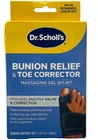Dr. Scholl Bunion Relief & Toe Corrector Gel Splint 1 Pack New. Price: $14.99.