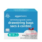 Amazon Basics Ultra-force Tall Kitchen Drawstring 1 Count (pack Of 80), White New. Price: $23.90.