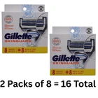 Lot Of 2 Gillette Skinguard Men's Razor Blade Refills 16 Total Cartridges New. Price: $49.95.
