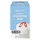 Amazon Basics Tall Kitchen Drawstring Trash Bags 13 Gallon Fresh Scent New. Price: $11.60.