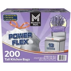 Mark Power Flex Tall Kitchen Drawstring Trash Bags 13 New. Price: $47.68.