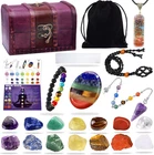 Boramdo 22PCS Healing Crystals Set, Chakra Quartz Kits Wooden Box 7 Raw Tumble New. Price: $24.99.