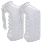 Vakly Male Urinal Bottle With Cover & Handle (pack Of 2) Translucent New. Price: $16.16.