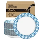 Ginkgo 100 Count Disposable Paper Plates Inch New. Price: $33.10.
