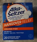 Alka-seltzer Hangover Relief Effervescent Tablets Formulated 20 Count, White New. Price: $13.49.