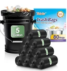 Teivio 5 Gallon Counts Strong Trash Bags 1 (pack Of 80), Black New. Price: $9.79.