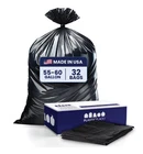 Plasticplace 55-60 Gallon Contractor Trash Bags, Black, 3.0 Mil, 32 Count New. Price: $51.50.