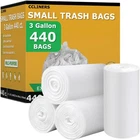 Small Trash Bags 3 Gallon Garbage (440 Count) Bathroom Clear Plastic Was... New. Price: $34.85.