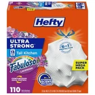 Hefty Ultra Strong 13 Gallon Trash Bags, Tall 110 Count (pack Of 1), White New. Price: $49.99.