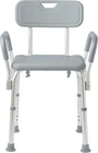 Medline Shower Chair With Backrest Padded Armrests Bath Bench Seat Stool 350LB New. Price: $64.99.