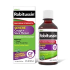 Robitussin Adult Max Strength Severe Cough + Sore Throat Cf Medicine 8 Fl Oz New. Price: $35.63.