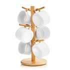 Kelduemi Bamboo Mug Tree For Counter, 6 Hooks Detachable Coffee Holder, D... New. Price: $18.99.