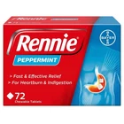 Rennie Peppermint 72 Chewable Tablets Quick Digestive Comfort Bayer New. Price: $18.95.
