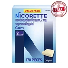 Best Seller! Nicorette Nicotine Gum, Stop Smoking Aids 2 Mg, Flavored, 170 Count New. Price: $51.99.