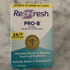 Rephresh Pro-b Probiotic Feminine Supplement, 30 Count (10/2026) New. Price: $19.99.