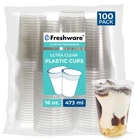 Disposable Plastic Cups 16 Oz Clear Heavy Duty 100 Pieces Bpa Freshware New. Price: $124.99.