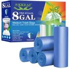 Okkeai 8 Gallon Kitchen Trash Bags Blue Garbage Strong 30L Can New. Price: $26.36.