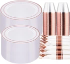 Wellife 350 Pieces Rose Gold Plastic Dinnerware, Guests Disposable Plates Wit New. Price: $68.58.