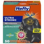 Hefty Ultra Strong 30 Gallon Trash Bags, Large 50 Count (pack Of 1), White New. Price: $36.53.