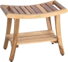 24" Waterproof Teak Wood Shower Bench - Safe Storage & Organization Solution New. Price: $324.99.