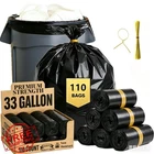 Longoma 33 Gallon Trash Bags 110 Count Black New. Price: $55.99.