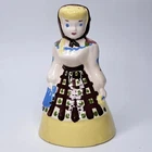 Vtg Cleminsons California Pottery Powder Cleanser Shaker Woman Cleaner Yellow Used. Price: $40.00.