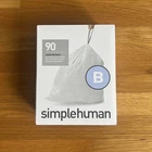 New Simplehuman Code B Custom Fit Trash Liners, 90 Count - Liter / 1.6 Gallon. Price: $18.99.