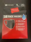 Hanes Face Masks, 10 Pack, Black New In Sealed. Price: $8.99.