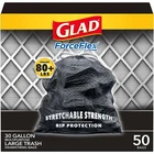 Glad Forceflex 30 Gallon Trash Bags 50 Count Heavy Duty Leakproof Drawstring ... New. Price: $26.69.