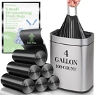 100 Count Small Drawstring Trash Bags For 4-GALLON (15 L) Cans,thick Pr... New. Price: $25.04.
