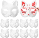 MASK,10 Pack Cat White Masks Base To Paint Blank Animal Paper Fox New. Price: $17.64.