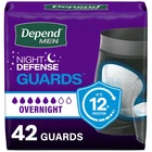 Depend Guards Incontinence Pads For Men, Overnight Absorbency, 42 Count, Pack... New. Price: $23.35.