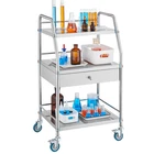 Service Cart, 3 Layers Stainless Steel Utility Rolling Medical With New. Price: $161.21.