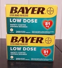 (2) Bayer Low Dose Aspirin Regimen 81MG 400 Enteric Coated Tablets 08/27 New. Price: $12.99.