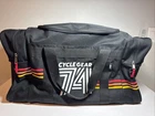 Bilt CG74 Cycle Gear Bag - Large Black Retro Stripes Good Cond Pls Read! Used. Price: $59.95.