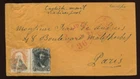 71 Franklin & 77 Lincoln Used On 1867 Cover Ny To Paris France LV9402. Price: $299.99.