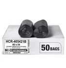 Aluf Plastics High Density Black Trash Bags, 55-60 Gallon, 50 Count, 21 Micro... New. Price: $28.14.