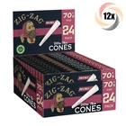 Full Box 12X Packs Zig Zag Ultra Thin Mini 70'S 24 Cones Each + Tubes New. Price: $74.16.