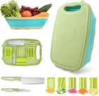 Cping Cutting Board, Hi Ninr Collapsible Chopping With Colander, New. Price: $35.06.
