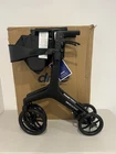 Drive Aerocarbon 4 Wheel Walker Rollator In Black 10278BK Open. Price: $299.95.