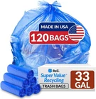 Reli. Supervalue 33 Gallon Recycling Bags (120 Count (pack Of 120), Blue New. Price: $45.99.