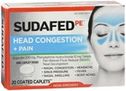 Sudafed Pe Head Congestion + Pain Coated Caplets 20 New. Price: $10.70.