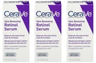 Cerave Skin Renewing Retinol Serum Triple Pack 1OZ Bottles Encapsulated. Price: $29.99.